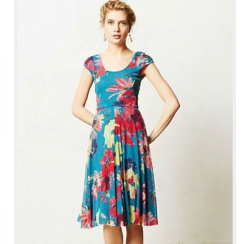 Multicolor Floral short Sleeve Dress